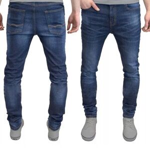 Company 81 Eighty One Mens Jeans Distressed Denim Blue Dark Wash Sz 44x32